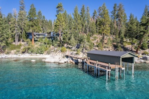 McCown Exterior House and Pier from Lake - McCown Exterior House and Pier from Lake