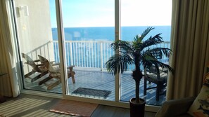 Living room view of the balcony.