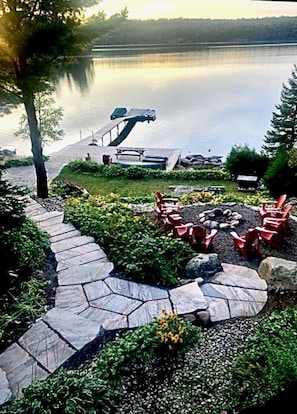 Enjoy the sunset around the 8 person fire pit.