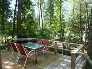 View of the lake from the deck.