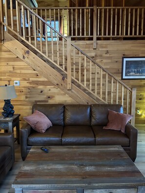 Comfy leather seating 