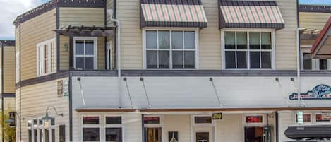 The San Juan Suites are located in the heart of downtown Friday Harbor (2nd story of the building shown)