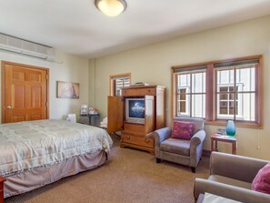 Channel Room with TV, coffee maker and mini-fridge.