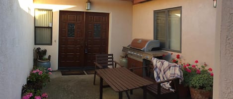 Your furnished patio -chill, grill and enjoy outdoor meals