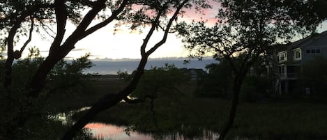 Sunset view from the porch.