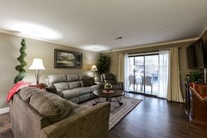 Living area leading out to the patio