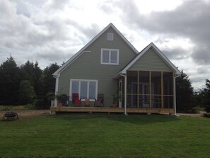 deck with screened-in porch and BBQ  (new 2020)
