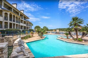 One of two outdoor pools at The Island. Note, this is not a view from the Condo