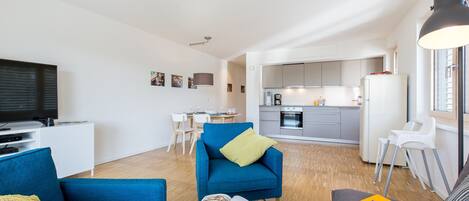 Ferienwohnung 86qm, 2 Schlafzimmer, max. 5 Personen-Wohn- und Essbereich