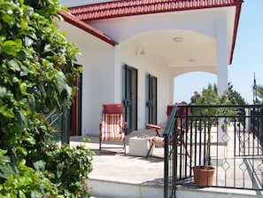 Veranda at front of Villa