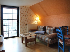 Ferienwohnung Tollensesee, 35qm, 1 Schlafzimmer, max. 4 Personen-Wohnbereich