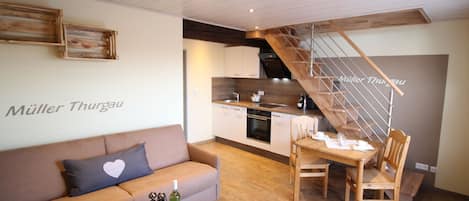 Appartement Müller Thurgau, 35 qm mit 1 Schlafzimmer, max. 3 Personen