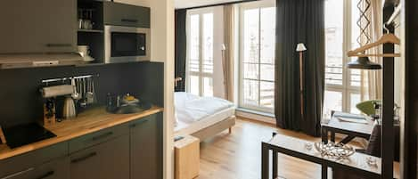 Suite XS, 27qm, 1 Wohn-/Schlafraum, max. 2 Personen-Apartement Ansicht