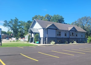 Stay Cation sleeps up to 32 people. It is location along Hwy 71 in Arnolds Park