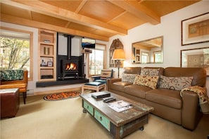Living Room w/ Wood Stove