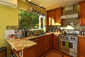 Gourmet Kitchen With Full Size Gas Oven And 5 Burner Stove