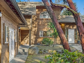 Woodhaven is nestled among the madrona trees.