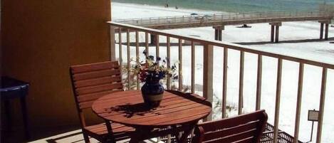 Dinner for two on the balcony!