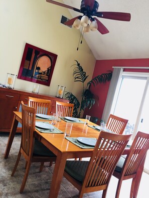 Space to enjoy meals after a long day of adventure 