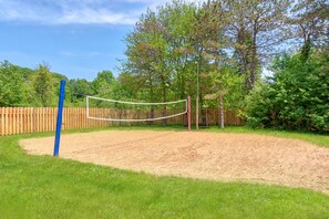 Build sandcastles or play some good old volleyball on our soft sand court!