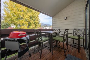 Deck off Living Room with Electric BBQ