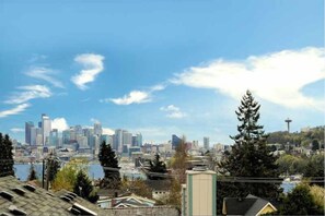 Deck view. Stone's throw to downtown seattle. you could paraglide there.