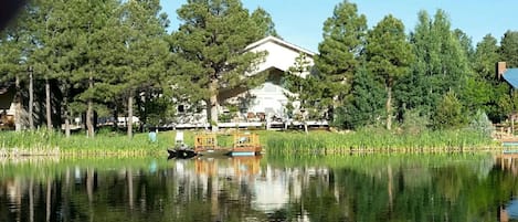  enjoy the lake and mountain views from the  huge covered back deck 