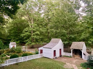 Garden,  garden shed, smokehouse, and woodshed