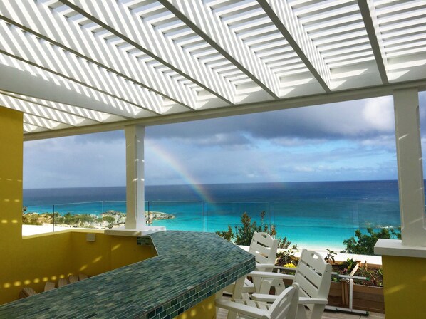 You too may find a rainbow from the comfort of the bar sitting area.