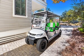 Access to a 6-seater golf cart for exploring Watercolor