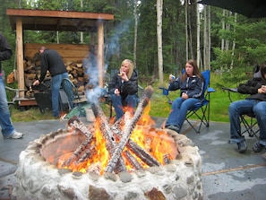 Fire pit and patio 