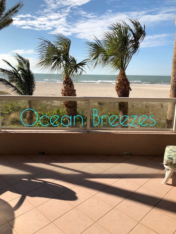 Balcony View Of The Gulf Of Mexico and Sand Key Beach - Enjoy the Ocean Breezes Just Outside The Living Room, and Both Bedrooms on Your Private and Large Balcony!