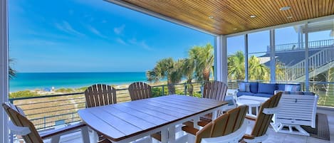 Main Floor Terrace - Imagine relaxing with your family on this amazing Beach Front Terrace!