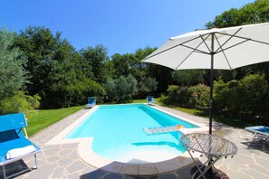 Sky, Plant, Swimming Pool, Blue, Building, Green, Tree, Shade, Outdoor Furniture, Sunlounger