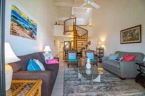 Beautiful airy and bright living room with tall ceilings