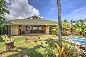 Backyard with view into house