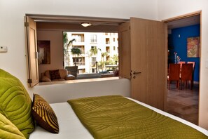 Master Bedroom with view to living room