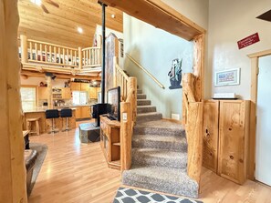 View of the stairs from the entry way.