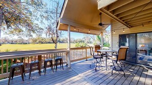 Private Deck with Bar Seating and Dining