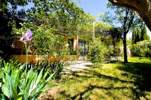 The garden with views of the terrace