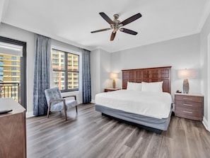 Second Bedroom - King bed, en suite bathroom, balcony access