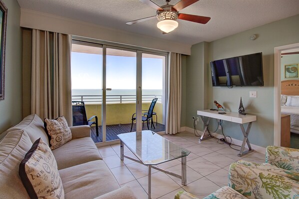 Living room with ocean view