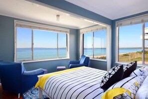 Main bedroom panoramic views from 3 windows together with en-suite.