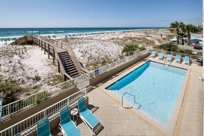 Balcony view - View of the pool in the west building