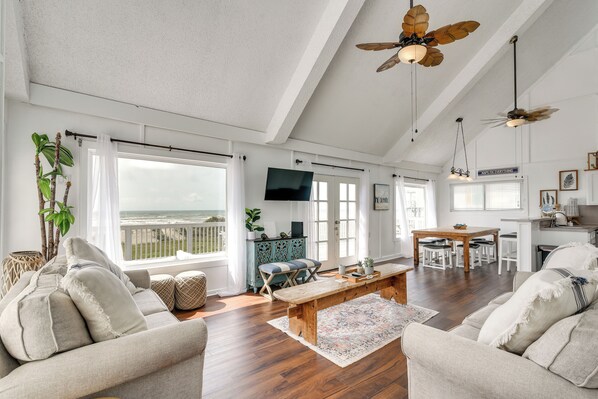 Galveston Vacation Rental | 3BR | 2BR | Stairs Required | 1,300 Sq Ft