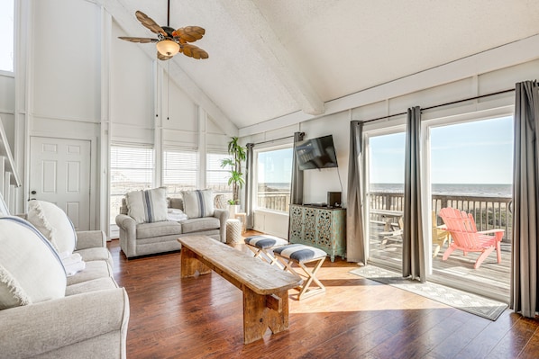 Galveston Vacation Rental | 3BR | 2BR | Stairs Required | 1,300 Sq Ft