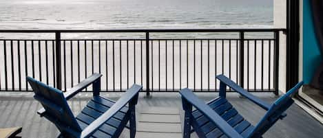 Balcony seating and gulf View