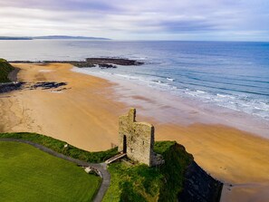 Ballybunion Castle Ruins at Ballybunion Beach, County Kerry, Ireland