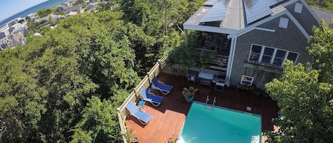 Drone view of the pool