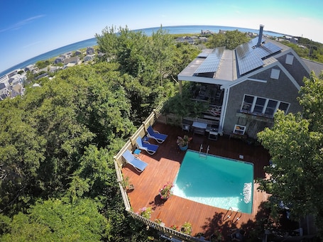 Drone view of the pool